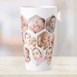 Personalized Honeycomb Children Baby Photos Custom Latte Mug<br><div class="desc">Create your own personalized honeycomb shaped photo collage keepsake mug with your custom photos.</div>