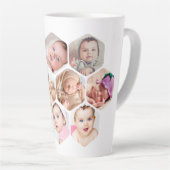 Personalized Honeycomb Children Baby Photos Custom Latte Mug (Right Angle)
