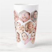 Personalized Honeycomb Children Baby Photos Custom Latte Mug (Front)