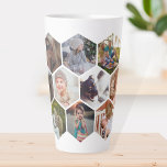 Personalized Honeycomb Family Photos Custom Latte Mug<br><div class="desc">Create your own personalized honeycomb shaped photo collage mug with your custom photos.</div>