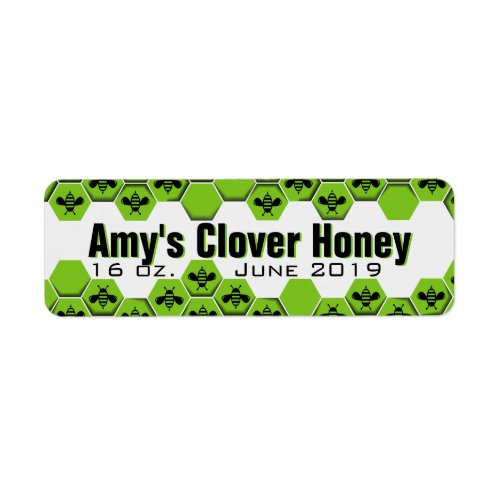 Personalized Honeycomb Honey Jar Labels