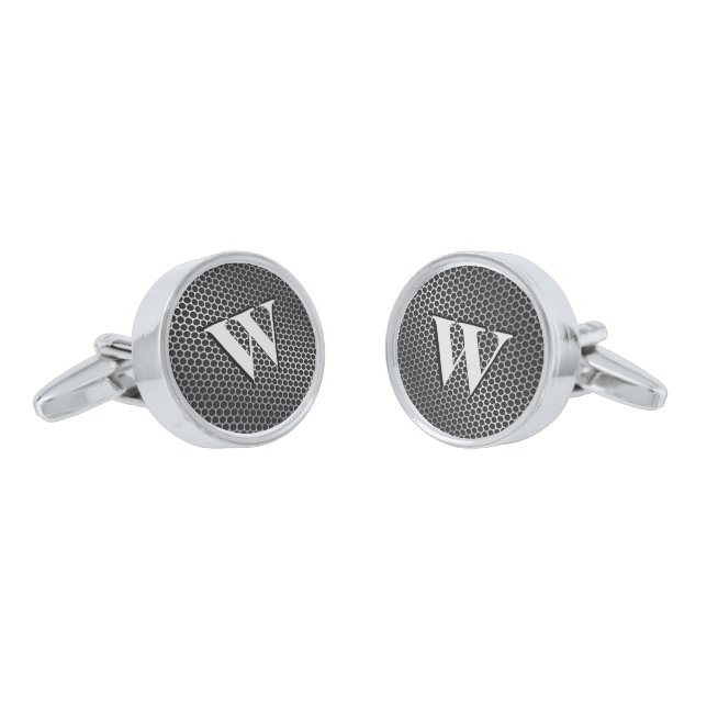 Personalized Honeycomb Modern Cufflinks (Angled)