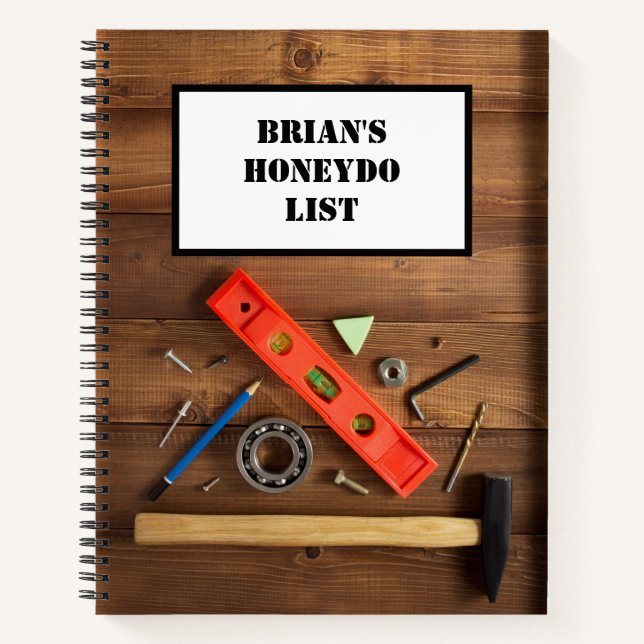 Personalized Honeydo Project Notebook (Front)