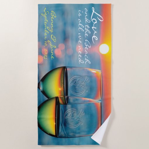 Personalized Honeymoon Beach Towel Zazzle