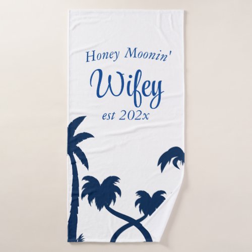 Personalized Honeymoon HubbyWifey Bath Towel