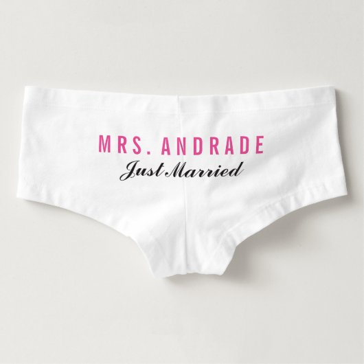 Personalized Honeymoon Panties Just Married Undies (Back)
