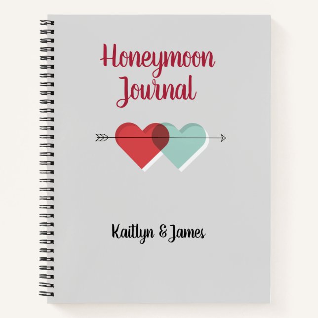 Personalized Honeymoon Travel Journal (Front)