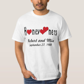 Personalized Honeymooners and Hearts T-Shirt