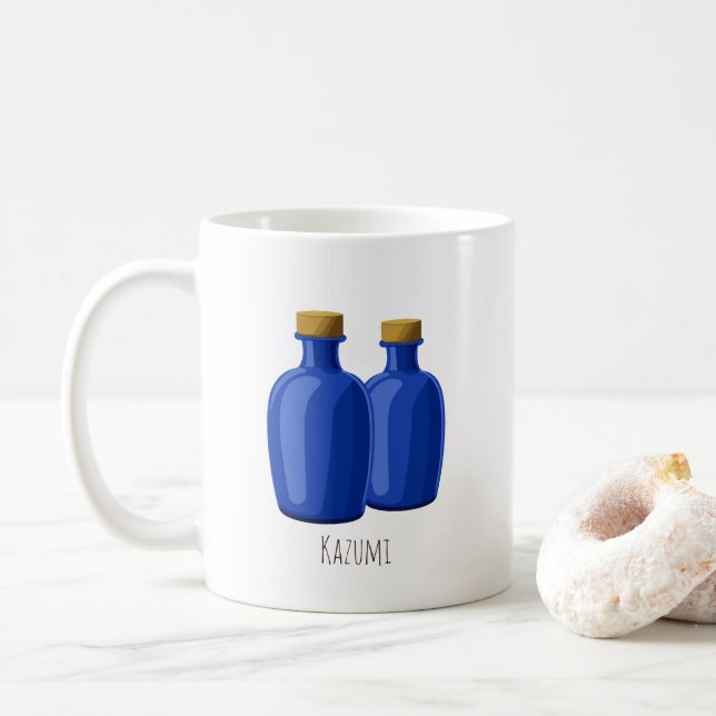 Personalized Ho'oponopono & Blue Bottles Coffee Mug (With Donut)