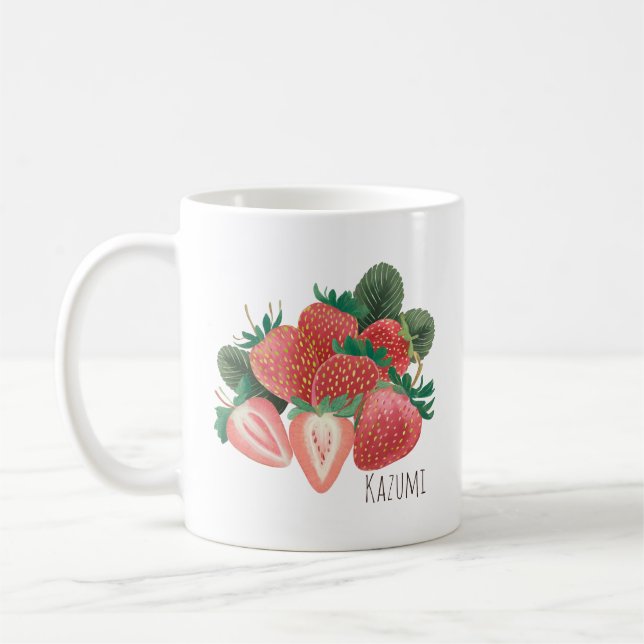 Personalized Ho'oponopono & Strawberries Coffee Mug (Left)