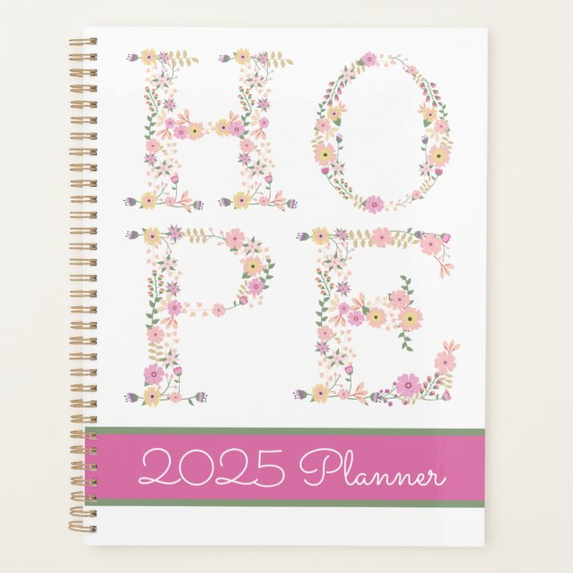 Personalized HOPE Floral Planner (Front)