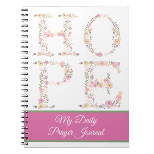 Personalized HOPE Floral Prayer Journal