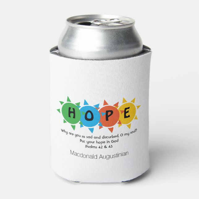 Personalized HOPE IN GOD Can Cooler (Can Front)