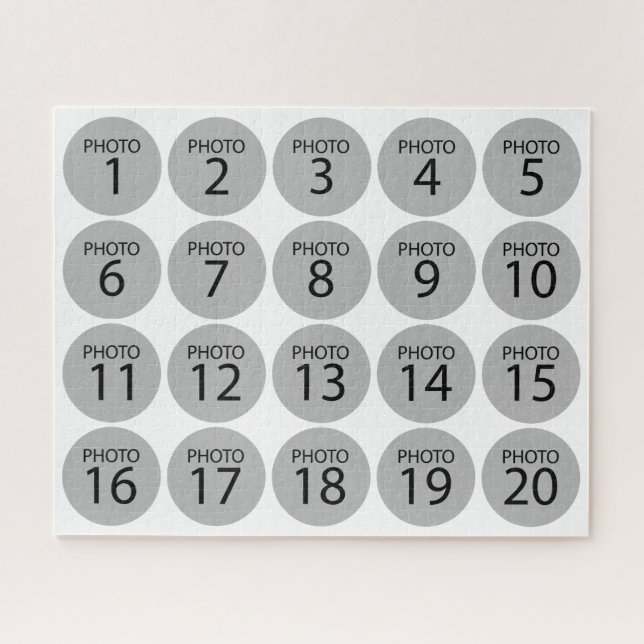 Personalized horizontal 20 PHOTO COLLAGE Jigsaw Puzzle (Horizontal)
