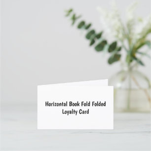 Personalized Horizontal Book Fold Folded Loyalty Card