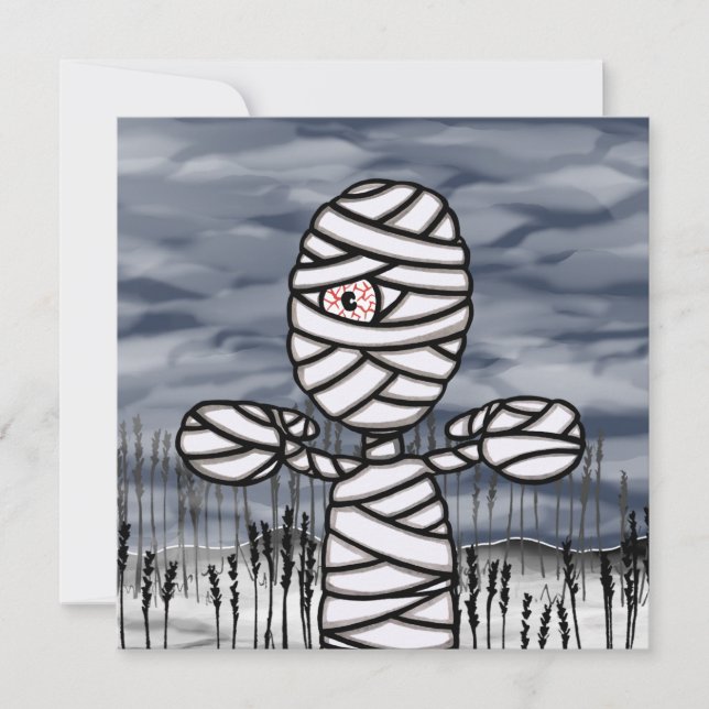 Personalized Horror Creepy Mommy Halloween Party Invitation (Front)