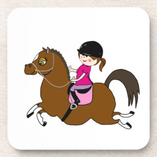 Personalized Horse and Rider Dressage Accessory Beverage Coaster