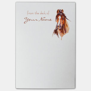 Personalized Horse Art Post-it Notes