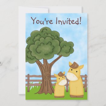 Personalized Horse Baby Shower Invitation ~ Boys by TheCutieCollection at Zazzle