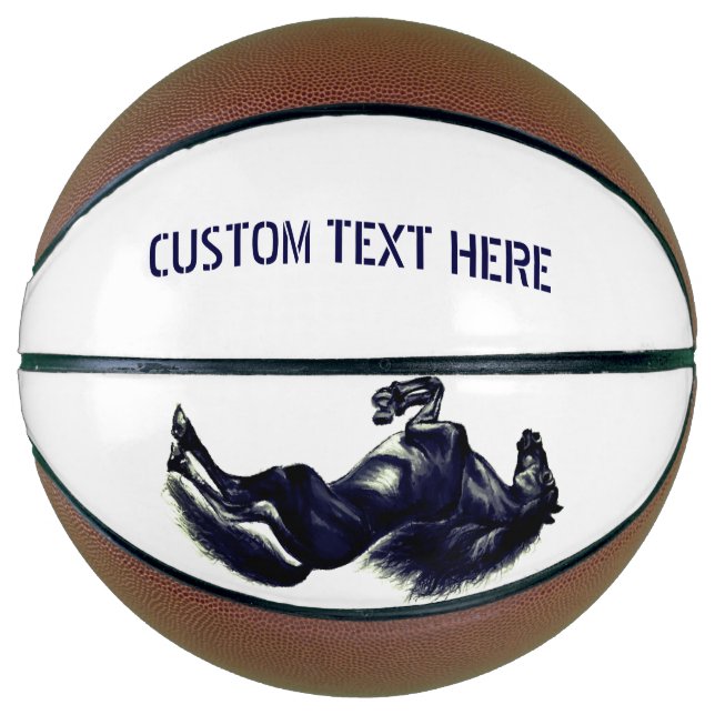 Personalized Horse Basketball with Custom Text (Front)