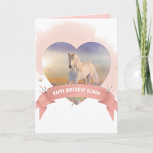 Personalized Horse Birthday Card