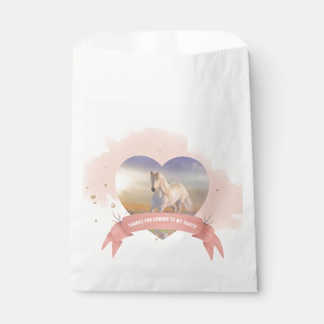 Personalized Horse Birthday Party Favor Bag (Front)