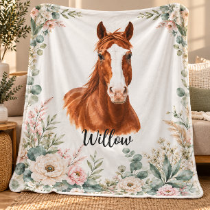 Personalized Horse Blanket with Photo & Name