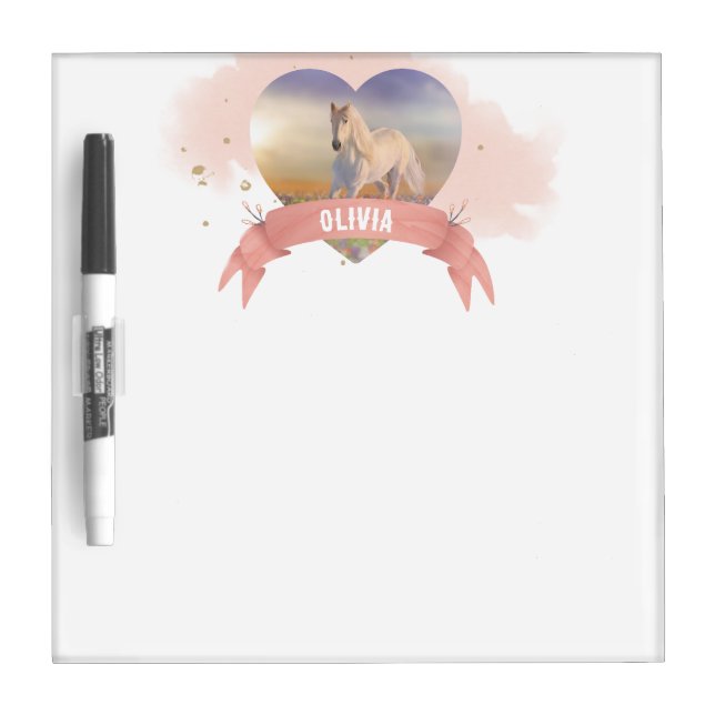 Personalized Horse Dry Erase Board (Front)
