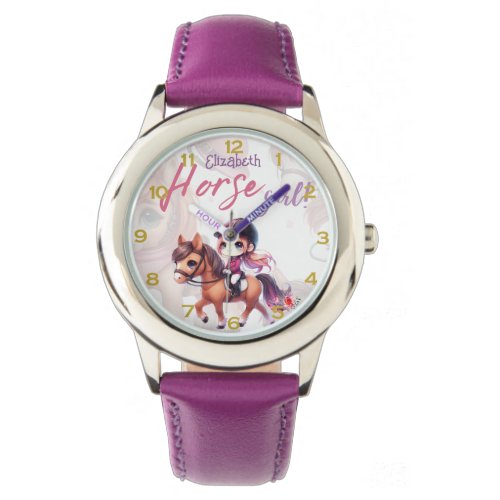 Personalized Horse Girl Dressage Rider Named Watch