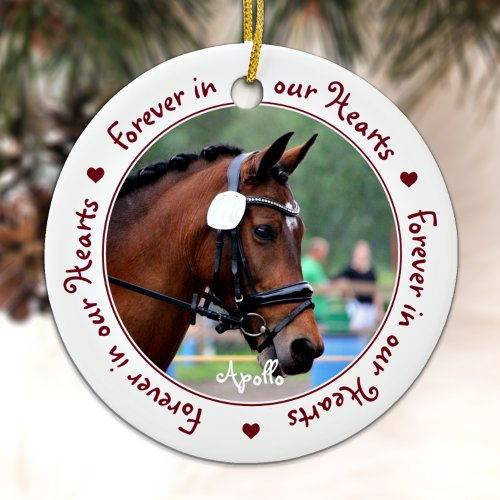 Personalized Horse Keepsake Pet Memorial Ceramic Ornament
