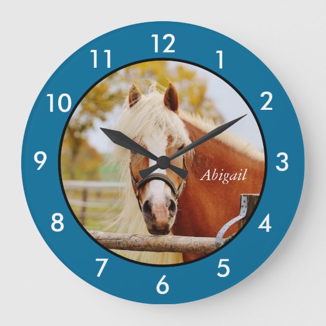 Personalized Horse Large Clock (Front)