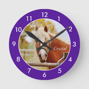 Personalized Horse Large Clock