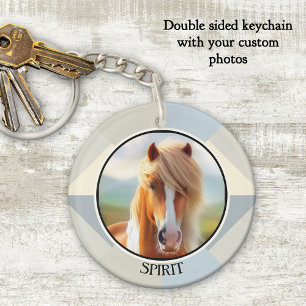 Personalized Horse Lover Photo Keychain