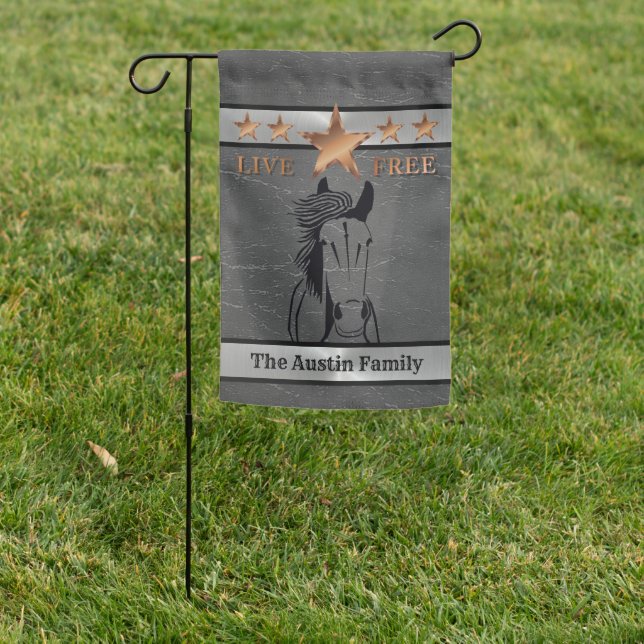 Personalized Horse Lovers Garden Flag (In SItu)