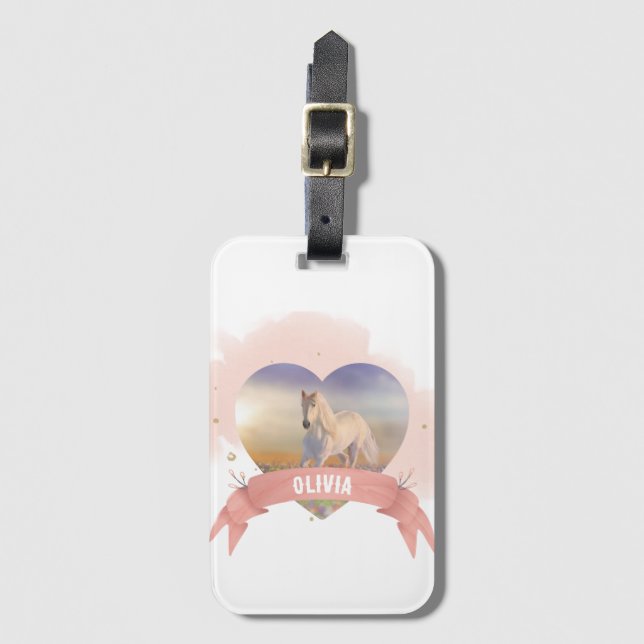 Personalized Horse Luggage Tag (Front Vertical)
