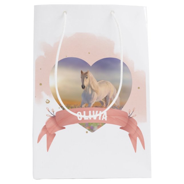 Personalized Horse Medium Gift Bag (Front)