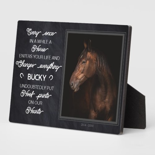 Personalized Horse Memorial Gift Photo Plaque