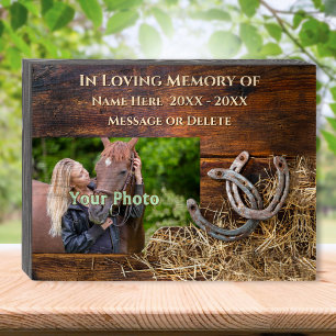 Personalized Horse Memorial Gifts, Wood Horse Box