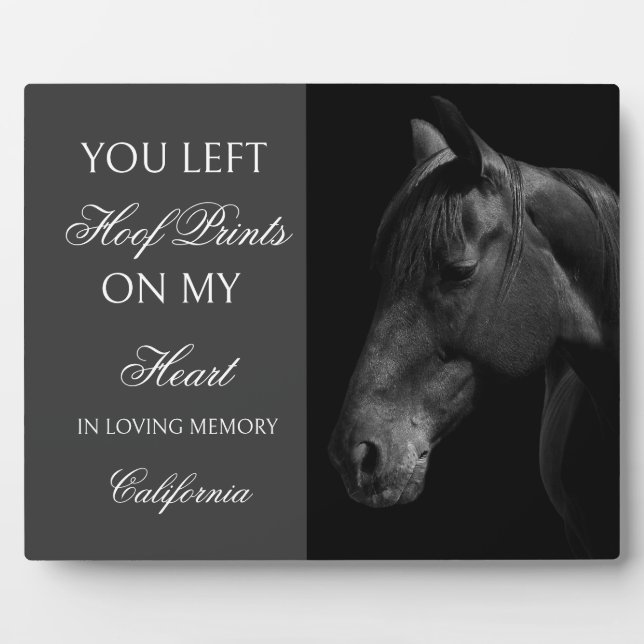 Personalized Horse Memorial Plaque Custom photo (Front)