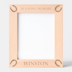 Personalized Horse Name Equestrian Horseshoe Engraved Frames