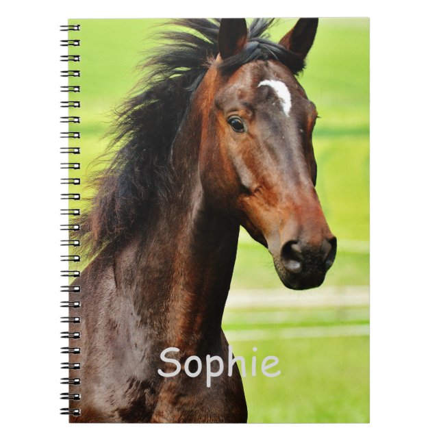 Personalized Horse & Name   Notebook (Front)