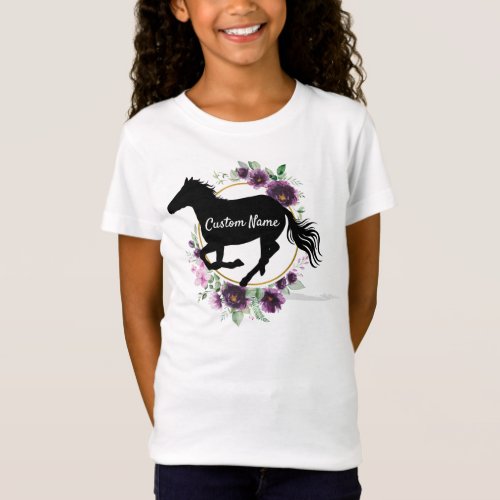 Personalized horse Name silhuette tshirt