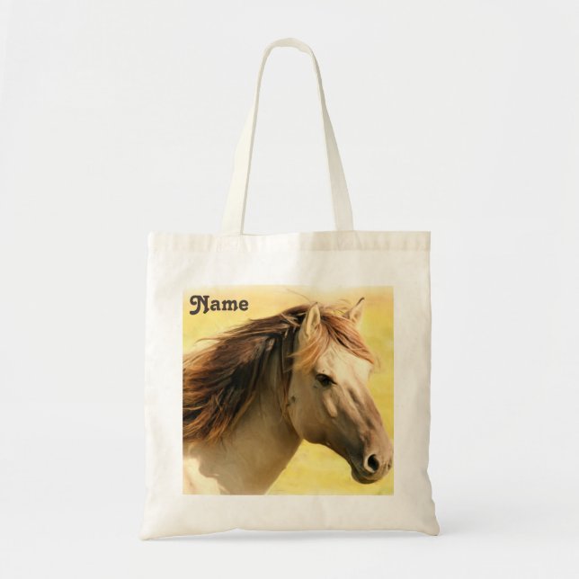 Personalized Horse Painting Tote Bag (Front)