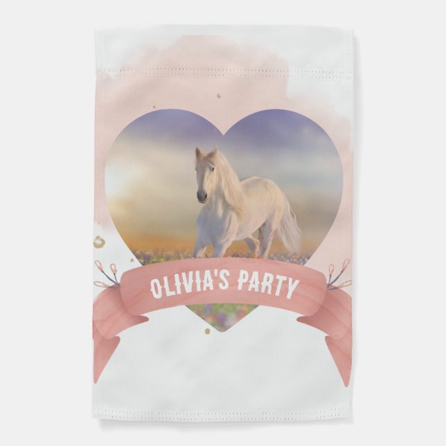 Personalized Horse Party Garden Flag (Front)