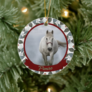 Personalized Horse Pet Ornament Photo Name Year