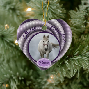 Personalized Horse Pet Ornament Photo Name Year