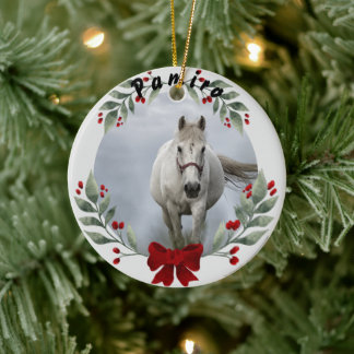Personalized Horse Pet Ornament Photo Name Year