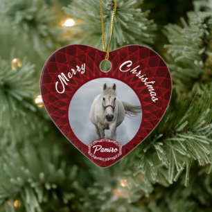 Personalized Horse Pet Ornament Photo Name Year 