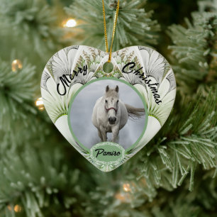 Personalized Horse Pet Ornament Photo Name Year 
