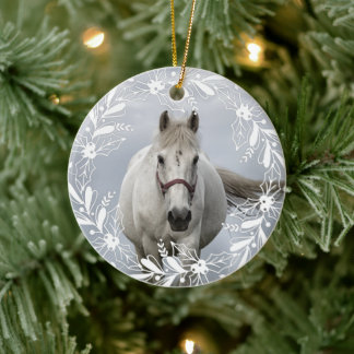 Personalized Horse Pet Ornament Photo Name Year